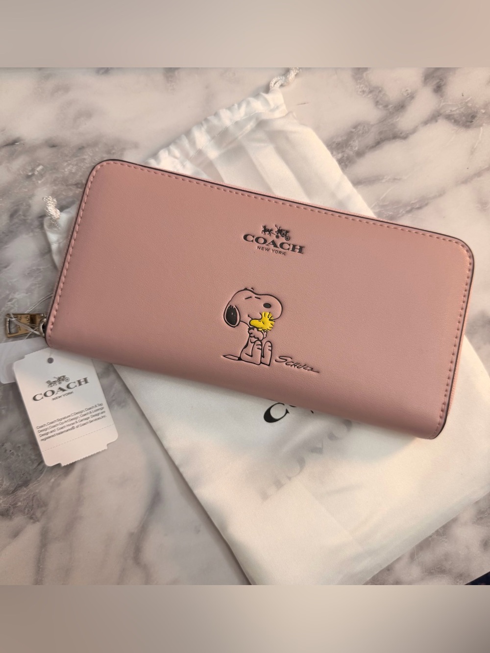 NWT Coach Snoopy and Woodstock Peanuts Zippy Wallet